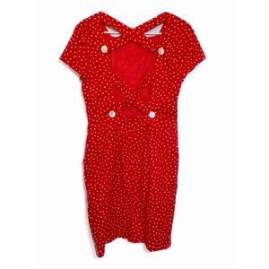 Open Back Polka Dot Dress